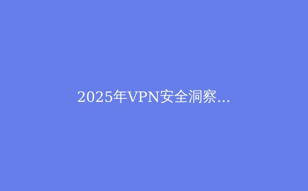 2025年VPN安全洞察：技术演进、行业挑战与个人隐私保护全解析 - 4