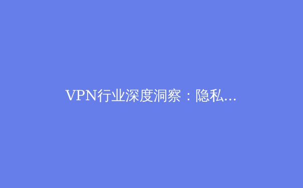 VPN行业深度洞察：隐私、法规与未来连接的新格局 - 4