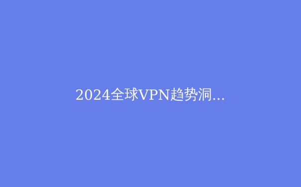 2024全球VPN趋势洞察：技术演进、法规变迁与用户隐私新博弈 - 3